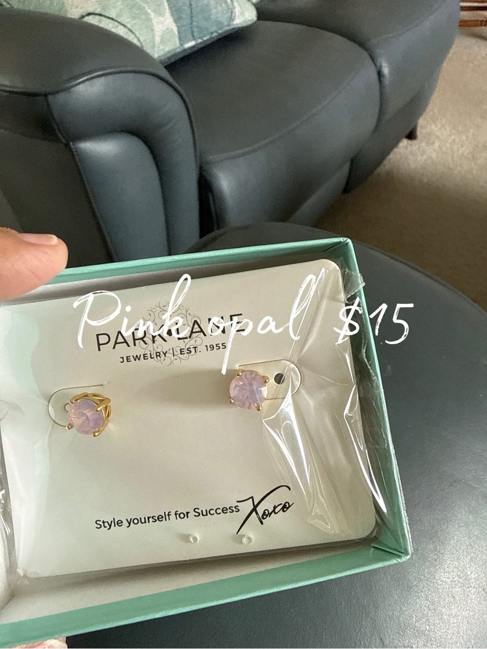 FINAL! Park Lane Pink Opal Impression Stud Earrings NIB